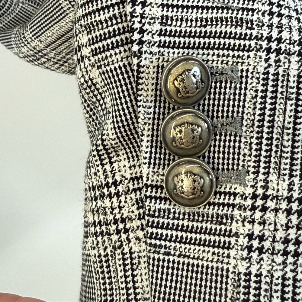 Zara Basic Collection Gray Checkered Micro Plaid … - image 3